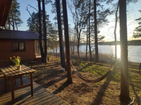 Zakątek Wdzydze -domek nr 7 w pierwszej linii od jeziora Borsk